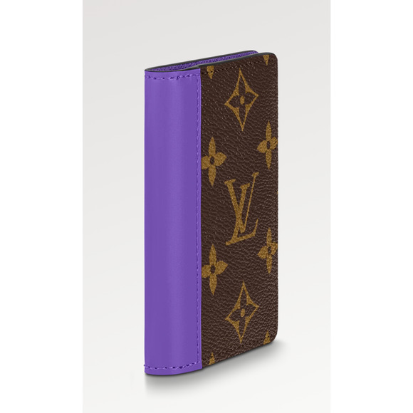 Louis Vuitton Brazza Wallet Monogram Macassar Brown/Purple  Louis Vuitton Brown Purple Monogram Macassar Canvas Logo Pocket Organizer Wallet